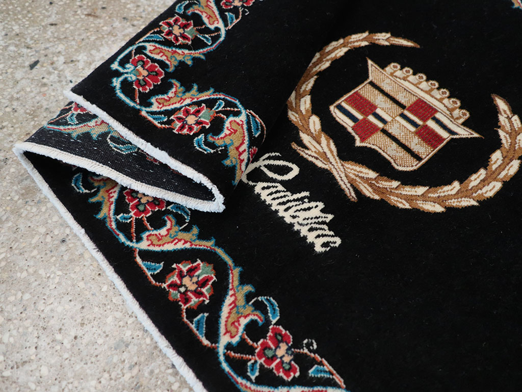 Vintage Persian Tabriz Pictorial Throw Rug, No.32125 - Galerie Shabab