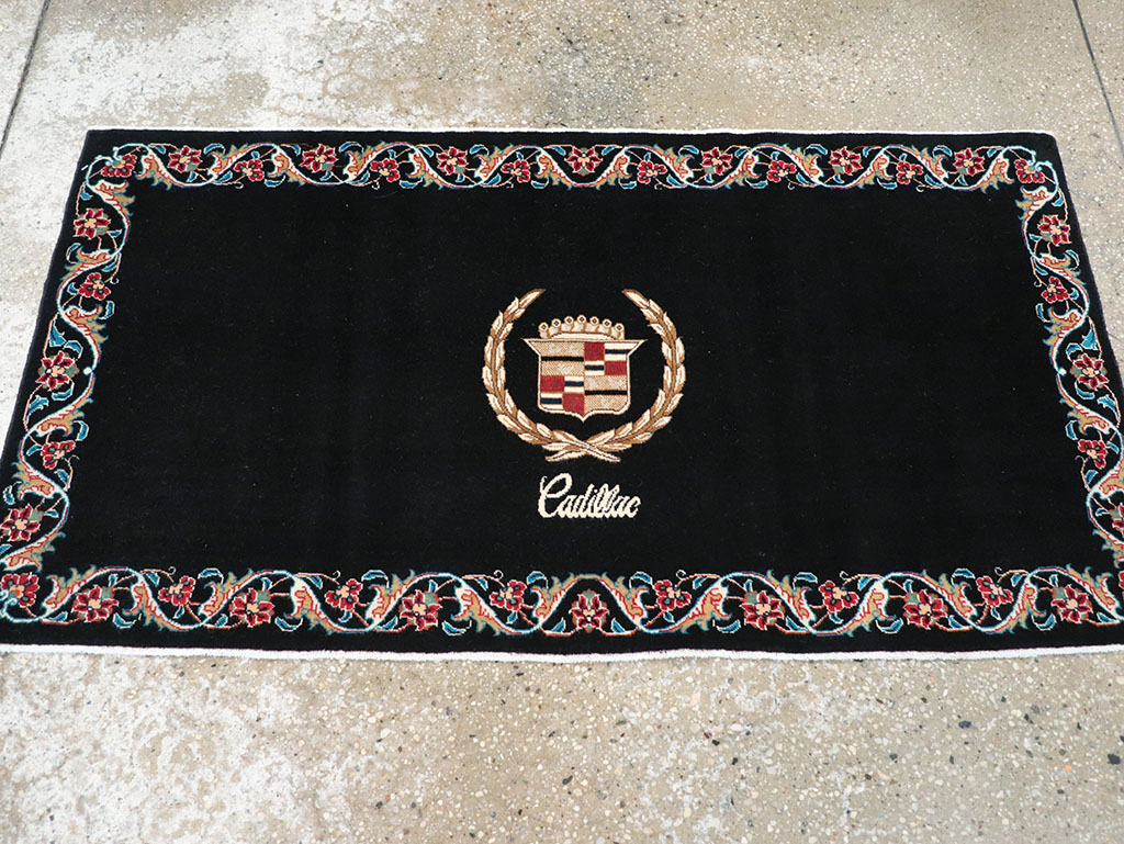 Vintage Persian Tabriz Pictorial Throw Rug, No.32126 - Galerie Shabab
