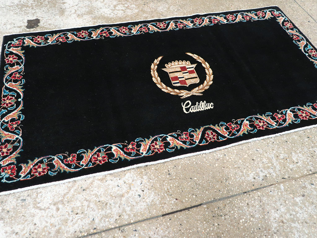 Vintage Persian Tabriz Pictorial Throw Rug, No.32126 - Galerie Shabab