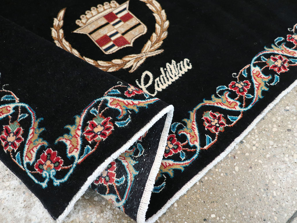 Vintage Persian Tabriz Pictorial Throw Rug, No.32126 - Galerie Shabab