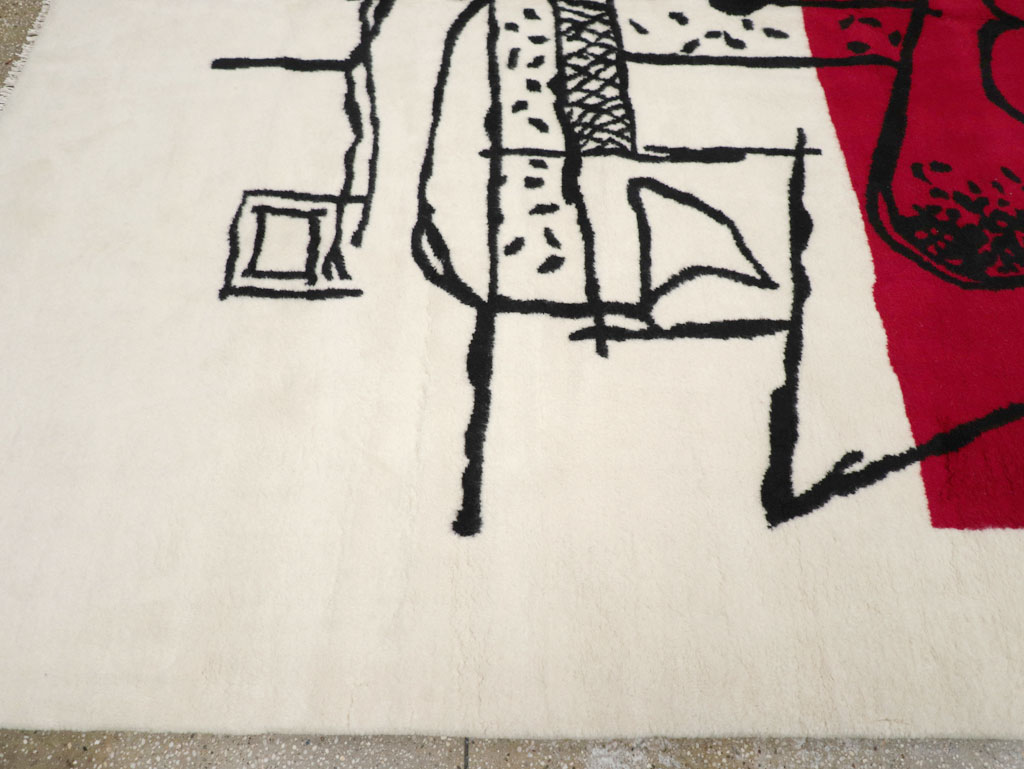 Modern Turkish Art Deco Carpet in the style of Le Corbusier, No.32136 - Galerie Shabab