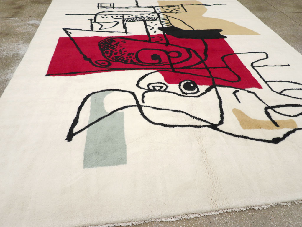Modern Turkish Art Deco Carpet in the style of Le Corbusier, No.32136 - Galerie Shabab
