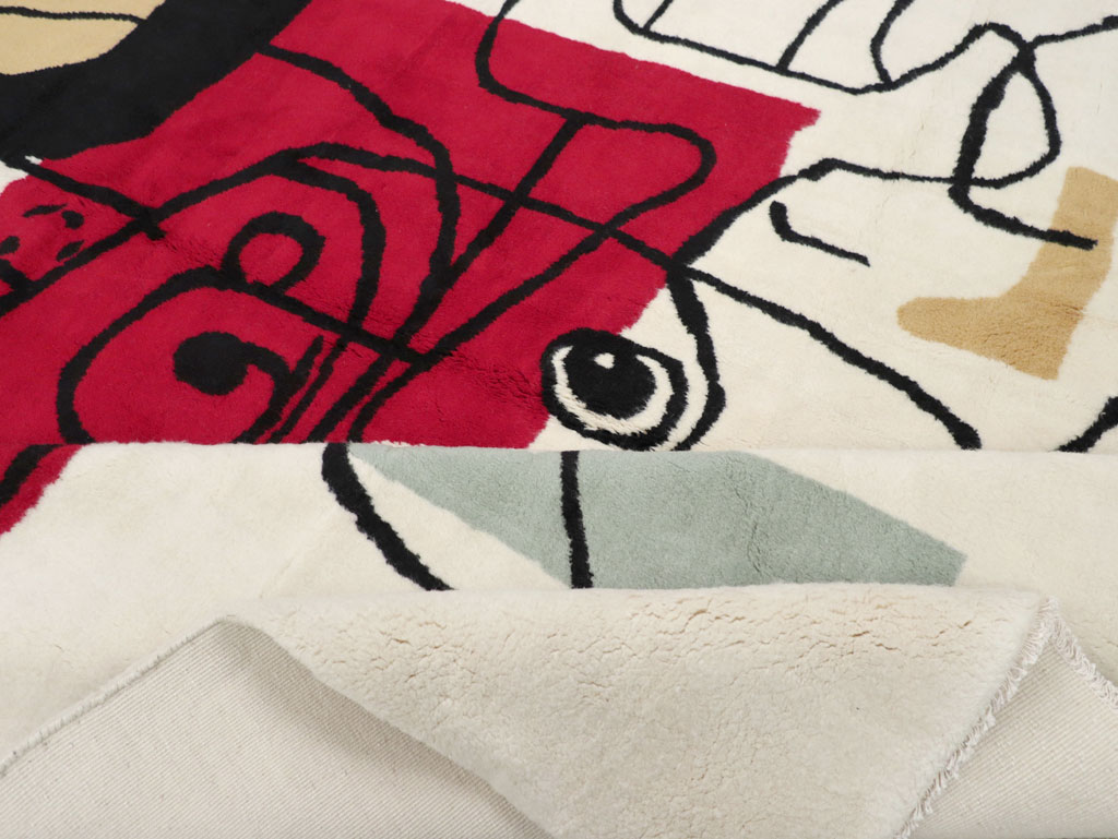 Modern Turkish Art Deco Carpet in the style of Le Corbusier, No.32136 - Galerie Shabab