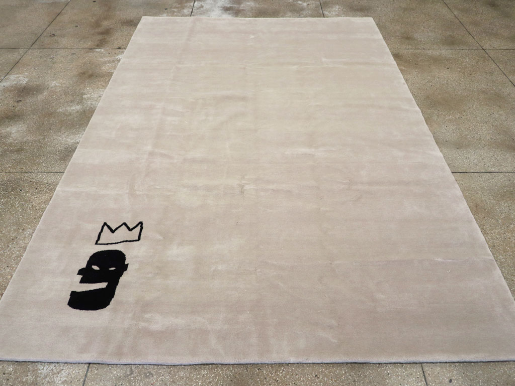 Modern Turkish Room Size Carpet in the style of Jean-Michel Basquiat, No.32139 - Galerie Shabab