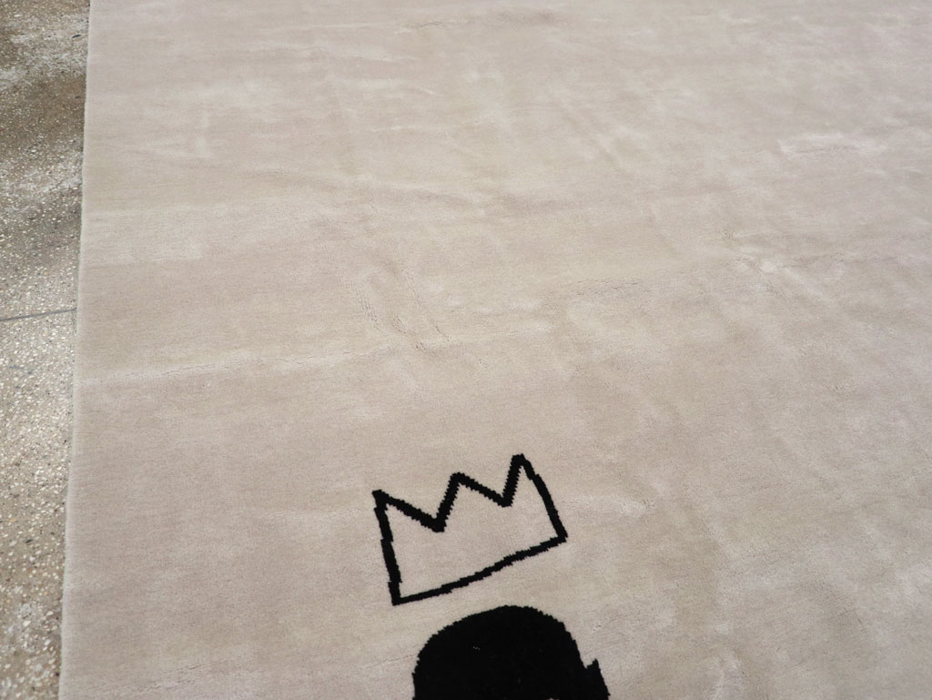Modern Turkish Room Size Carpet in the style of Jean-Michel Basquiat, No.32139 - Galerie Shabab