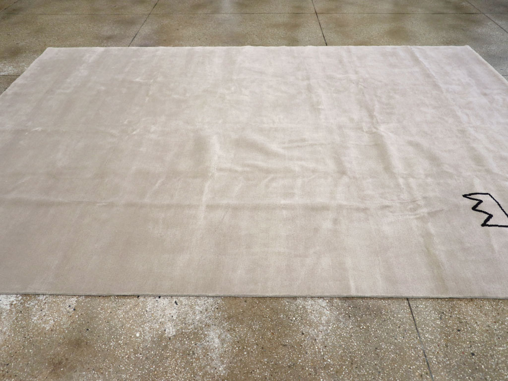Modern Turkish Room Size Carpet in the style of Jean-Michel Basquiat, No.32139 - Galerie Shabab