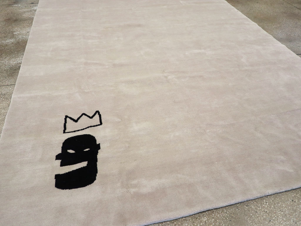 Modern Turkish Room Size Carpet in the style of Jean-Michel Basquiat, No.32139 - Galerie Shabab
