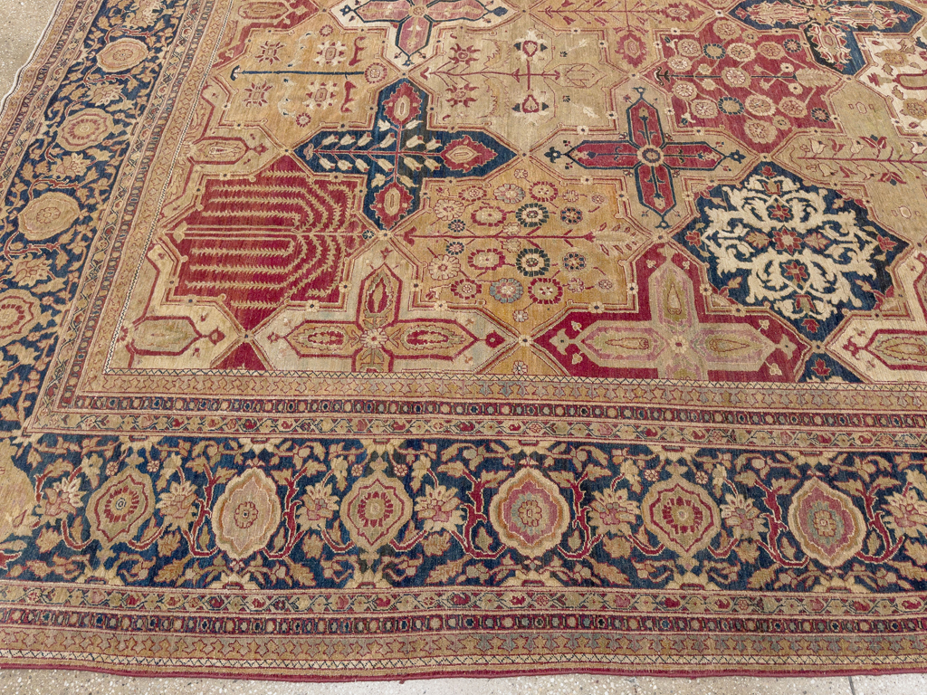 Antique Persian Lavar Kerman Room Size Carpet, No.32142 - Galerie Shabab