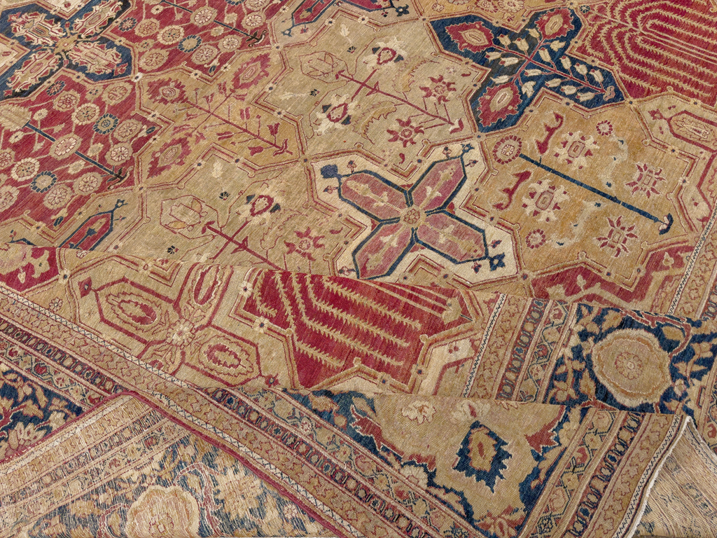 Antique Persian Lavar Kerman Room Size Carpet, No.32142 - Galerie Shabab