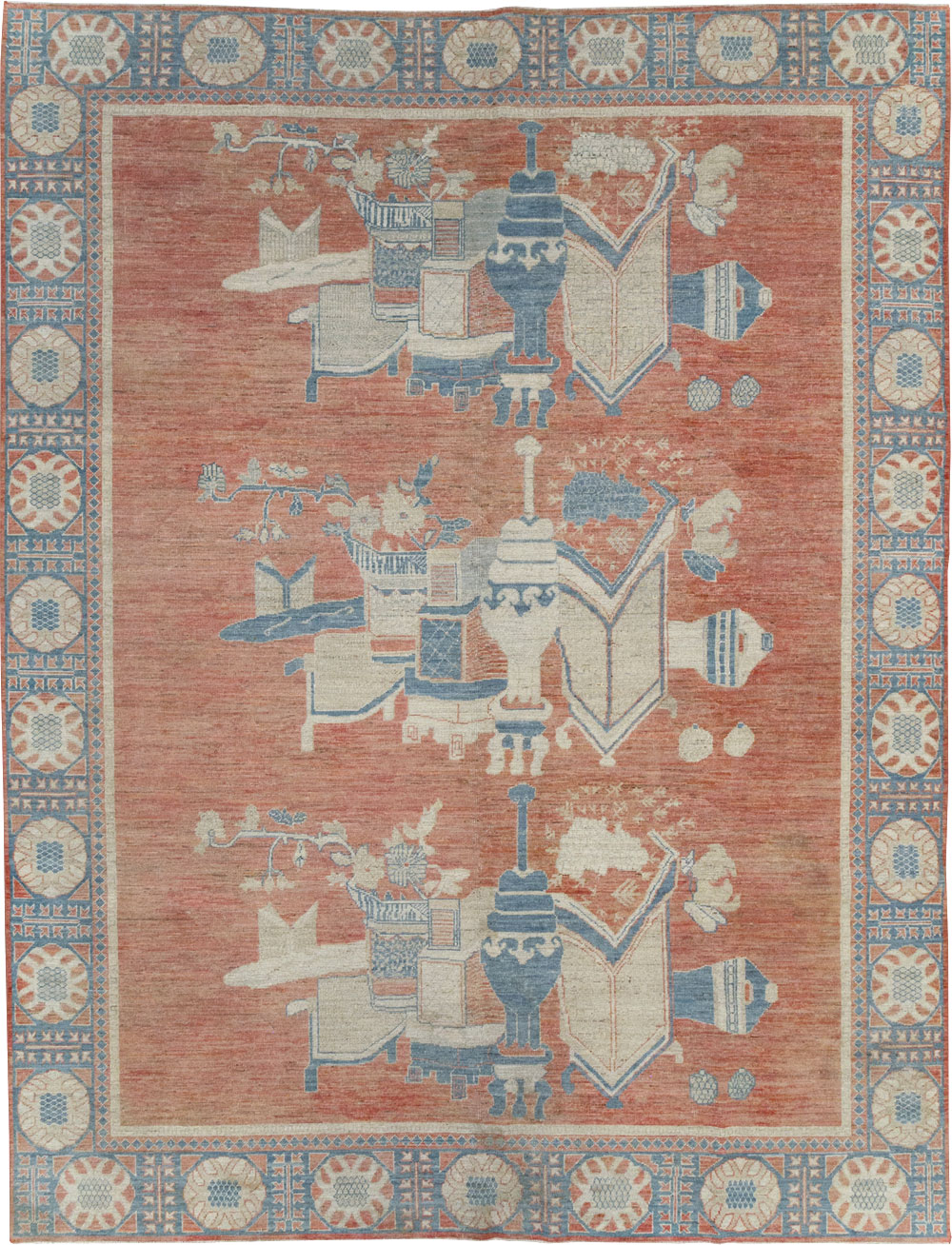Modern East Turkestan Khotan Room Size Carpet, No.32149 - Galerie Shabab