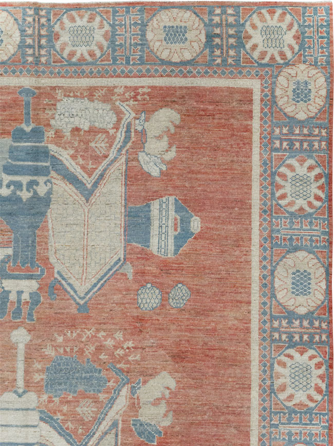 Modern East Turkestan Khotan Room Size Carpet, No.32149 - Galerie Shabab