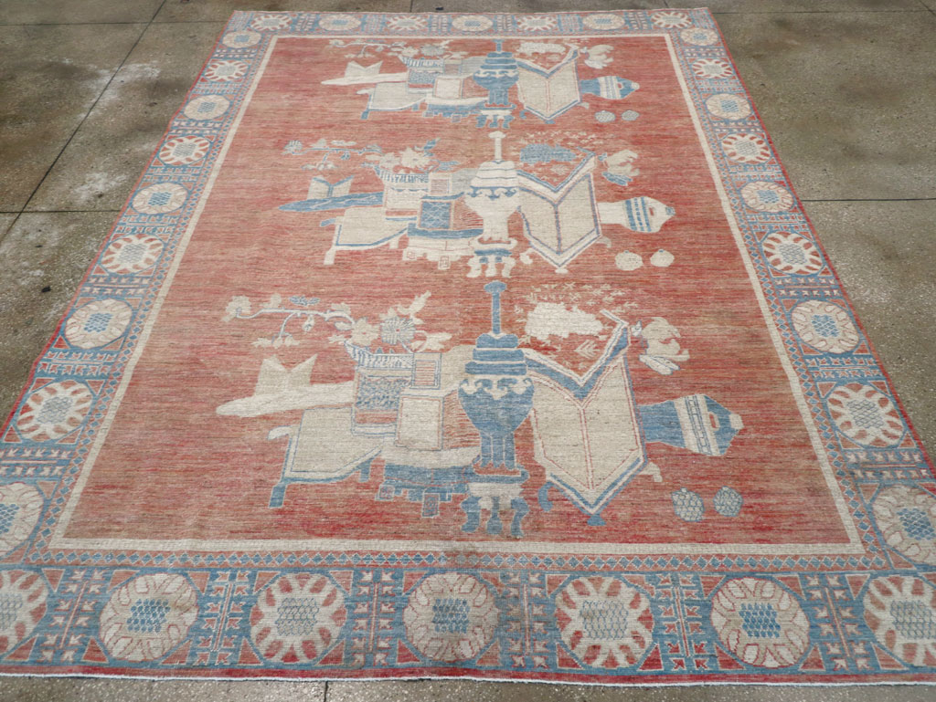 Modern East Turkestan Khotan Room Size Carpet, No.32149 - Galerie Shabab