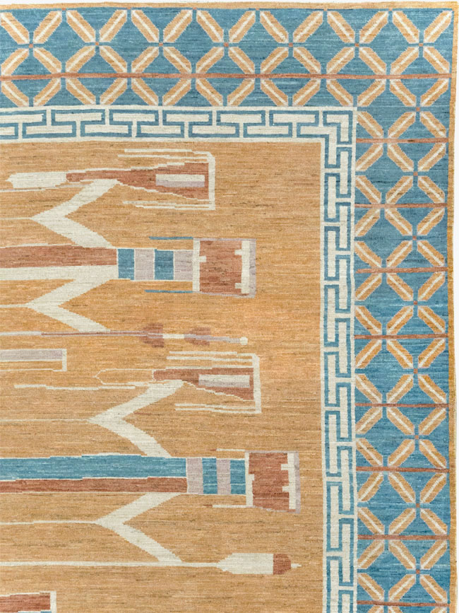 Modern East Turkestan Pictorial Khotan Room Size Carpet, No.32151 - Galerie Shabab