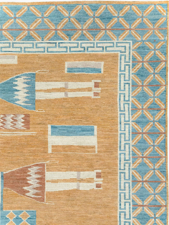 Modern East Turkestan Pictorial Khotan Room Size Carpet, No.32151 - Galerie Shabab