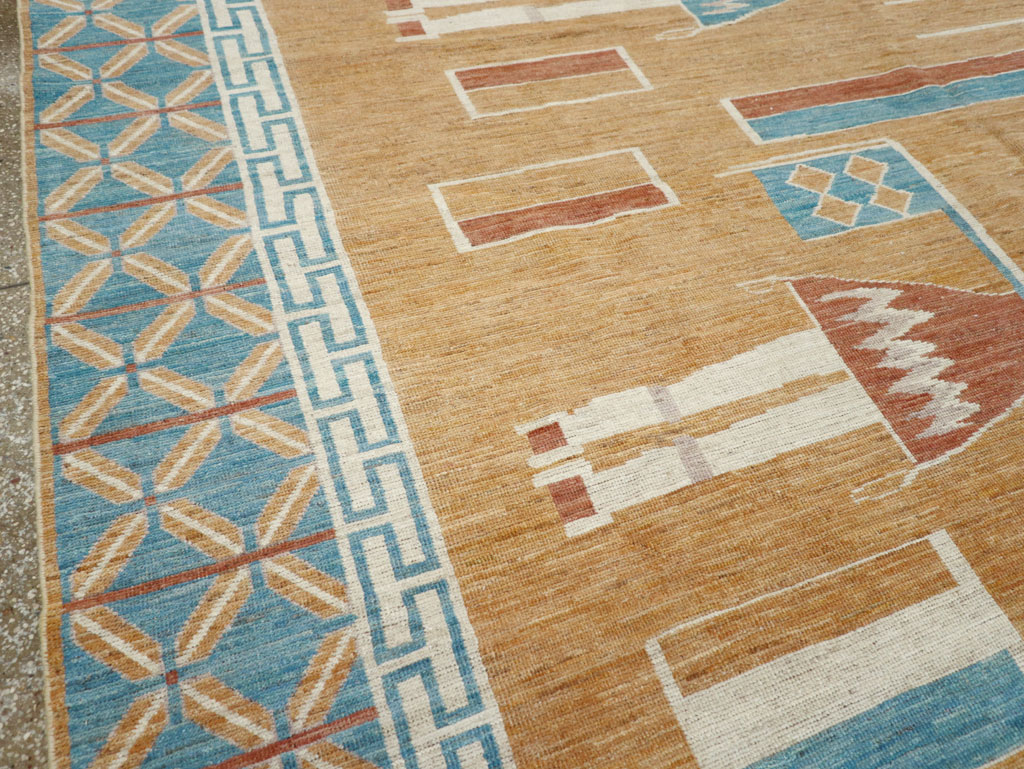 Modern East Turkestan Pictorial Khotan Room Size Carpet, No.32151 - Galerie Shabab
