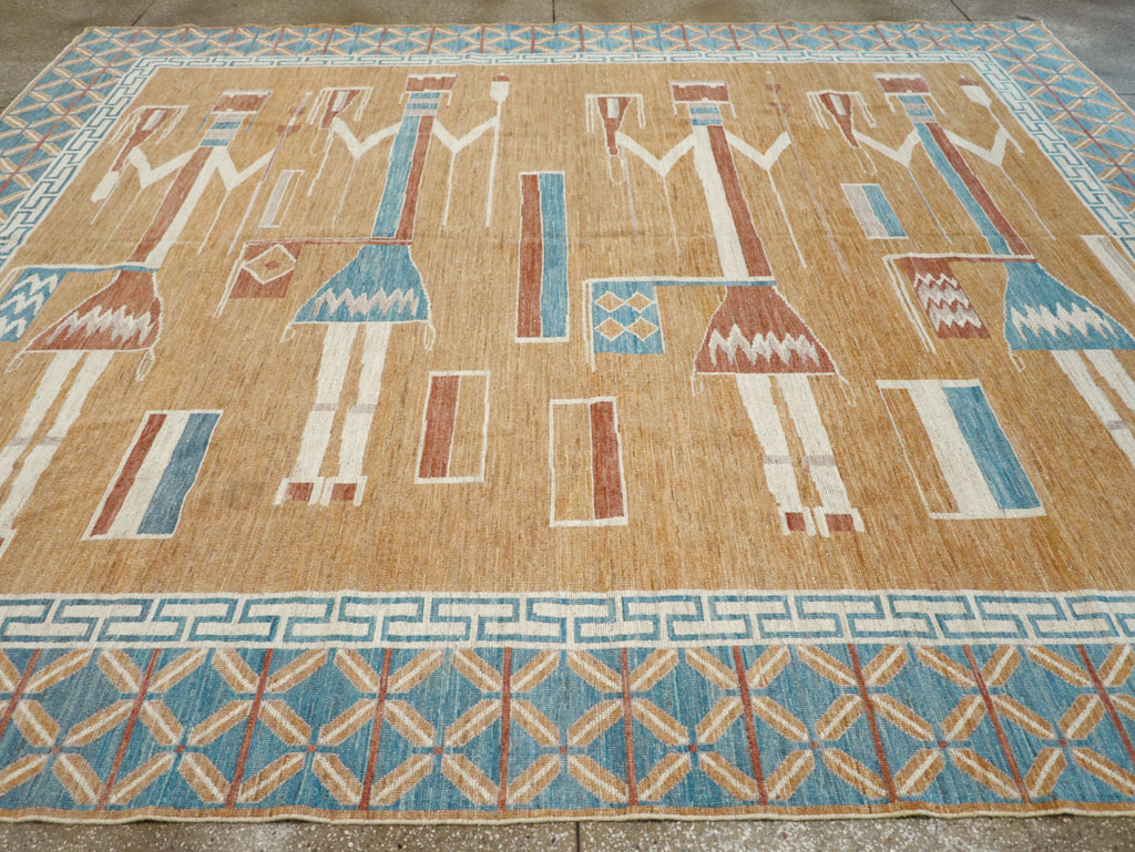 Modern East Turkestan Pictorial Khotan Room Size Carpet, No.32151 - Galerie Shabab