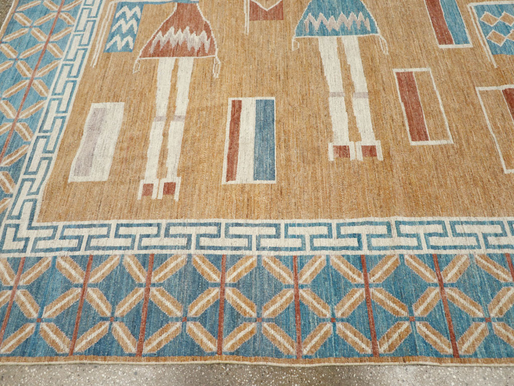 Modern East Turkestan Pictorial Khotan Room Size Carpet, No.32151 - Galerie Shabab