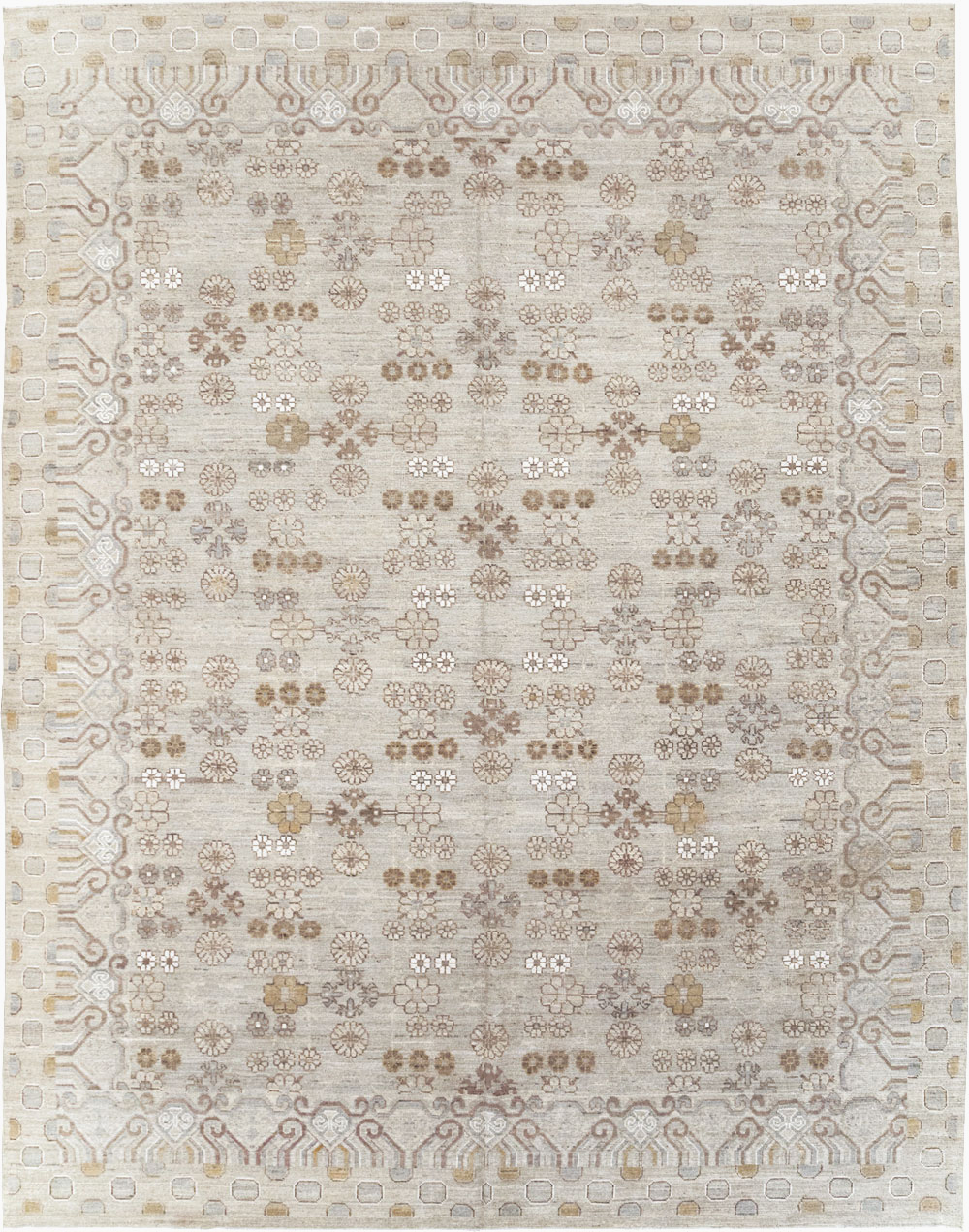 Modern East Turkestan Khotan Room Size Carpet, No.32152 - Galerie Shabab