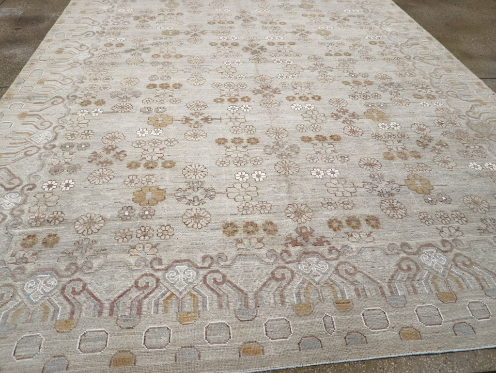 Modern East Turkestan Khotan Room Size Carpet, No.32152 - Galerie Shabab