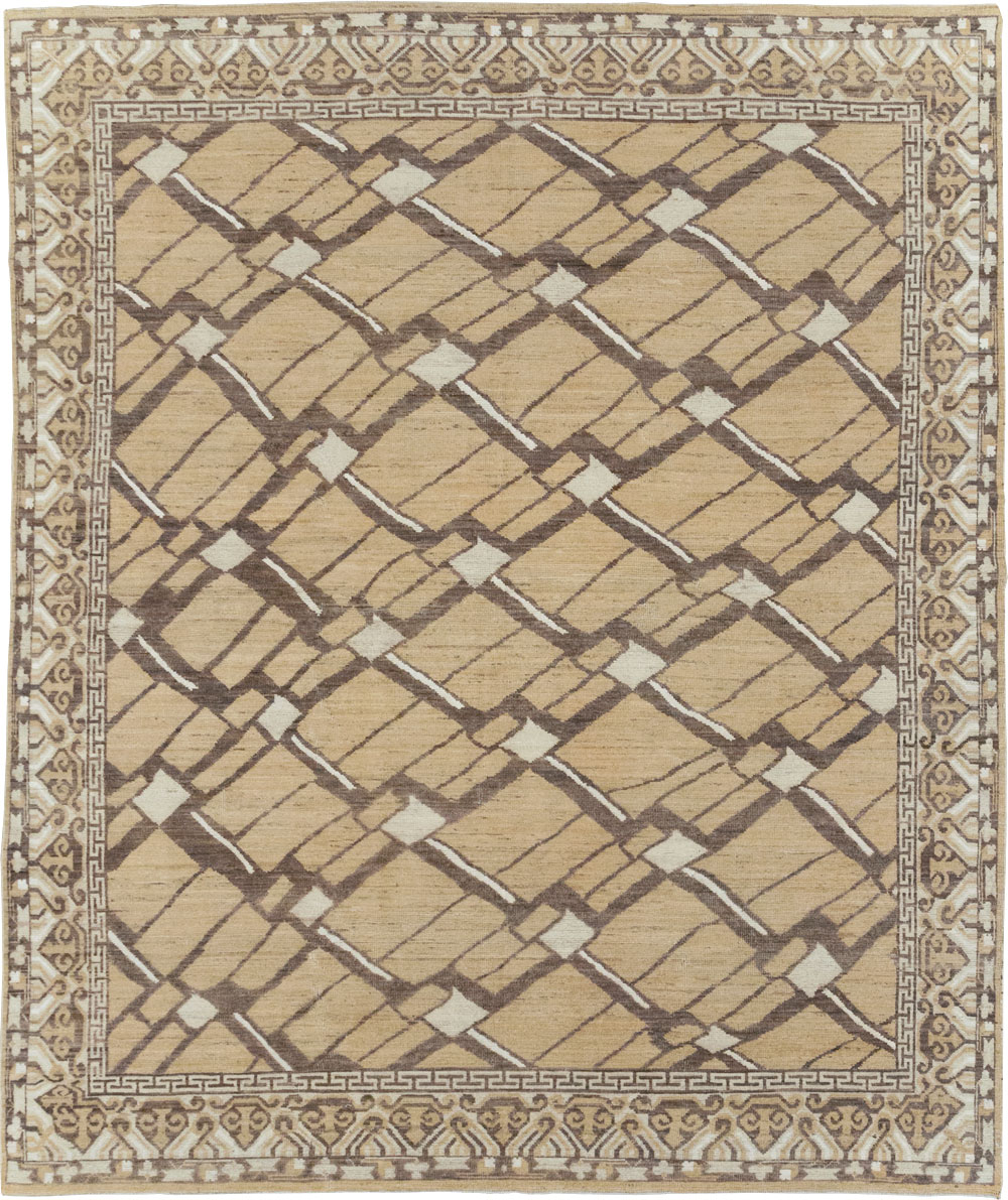 Modern East Turkestan Khotan Small Room Size Carpet, No.32153 - Galerie Shabab