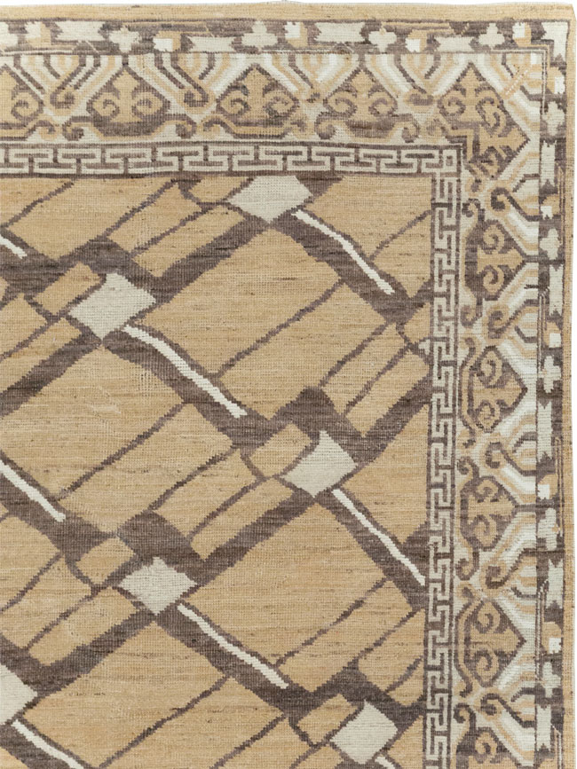 Modern East Turkestan Khotan Small Room Size Carpet, No.32153 - Galerie Shabab