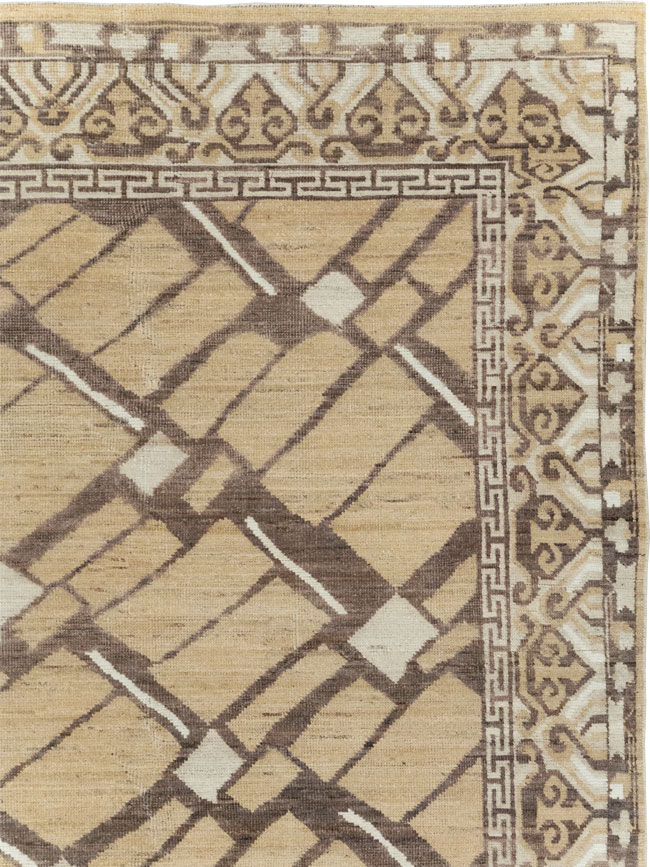 Modern East Turkestan Khotan Small Room Size Carpet, No.32153 - Galerie Shabab