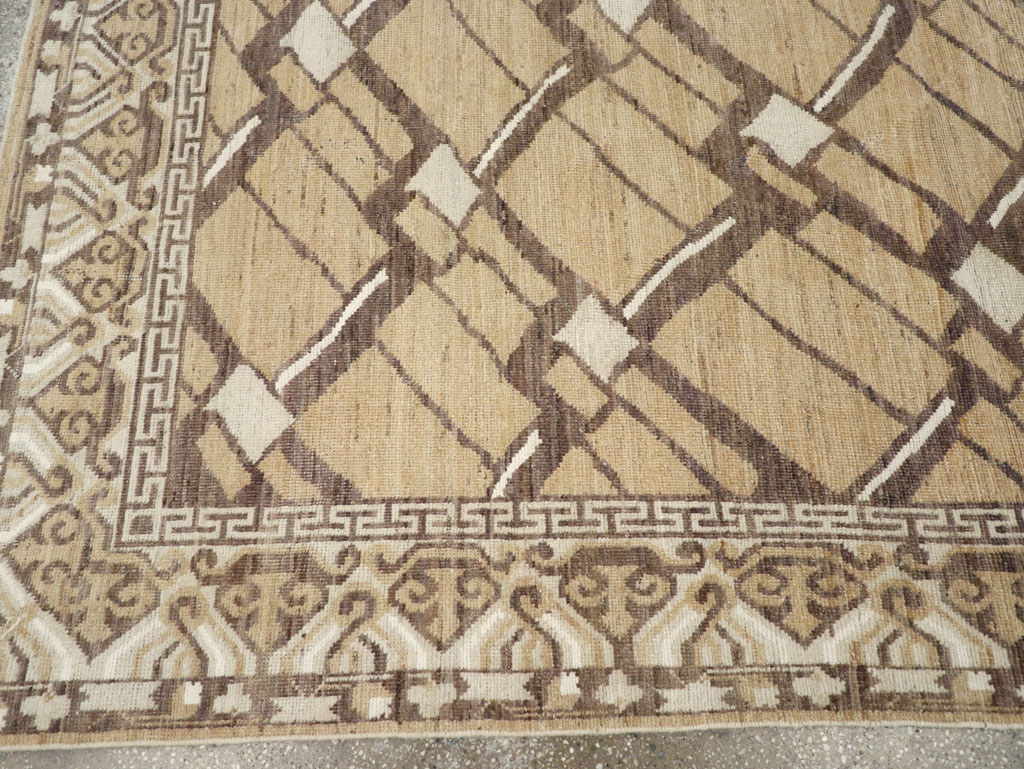 Modern East Turkestan Khotan Small Room Size Carpet, No.32153 - Galerie Shabab