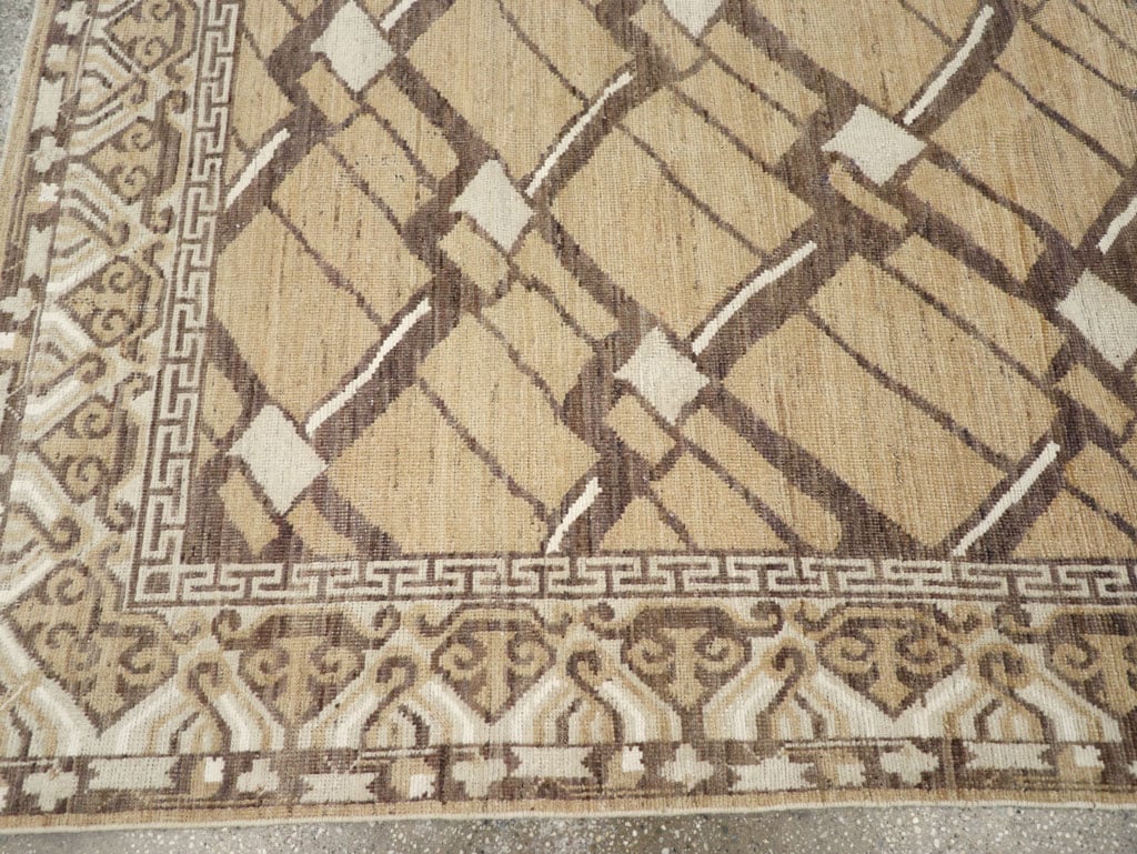 Modern East Turkestan Khotan Small Room Size Carpet, No.32153 - Galerie Shabab