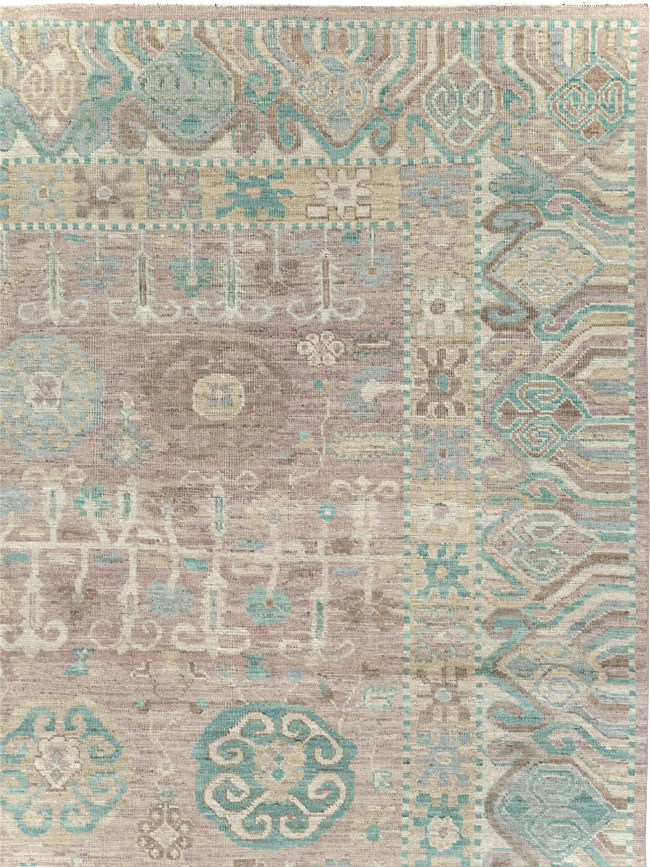 Modern East Turkestan Khotan Room Size Carpet, No.32154 - Galerie Shabab