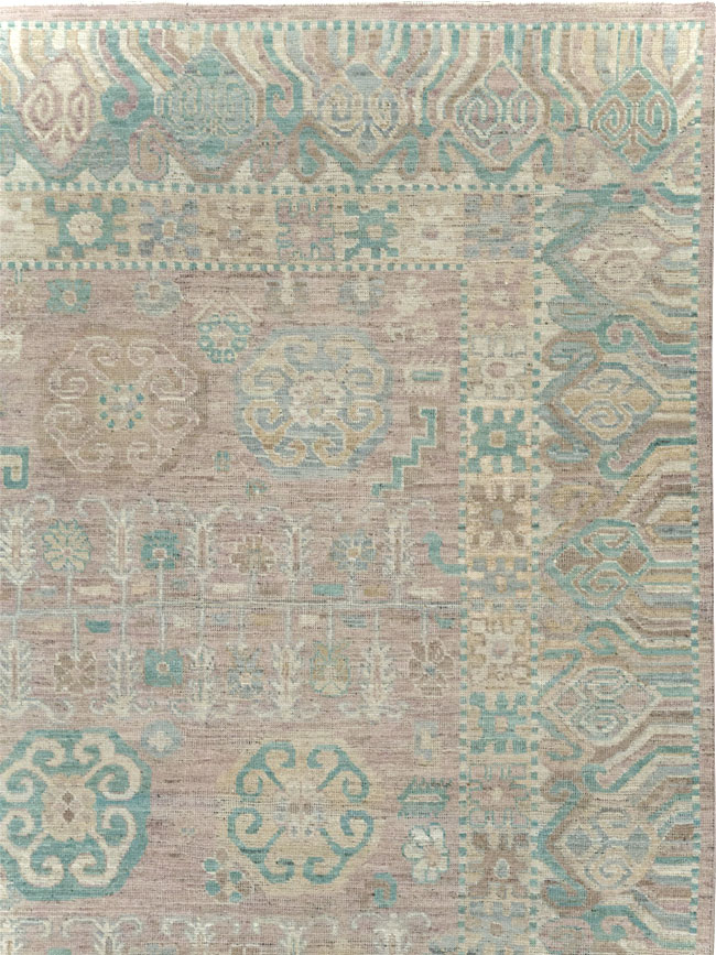 Modern East Turkestan Khotan Room Size Carpet, No.32154 - Galerie Shabab