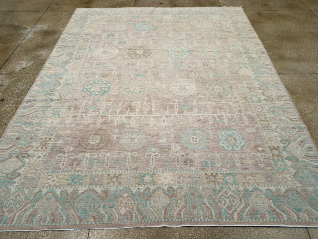 Modern East Turkestan Khotan Room Size Carpet, No.32154 - Galerie Shabab