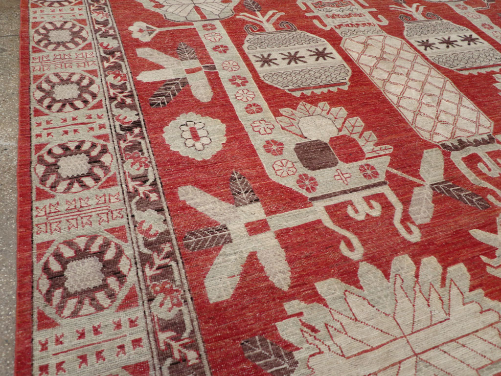 Modern East Turkestan Khotan Room Size Carpet, No.32156 - Galerie Shabab