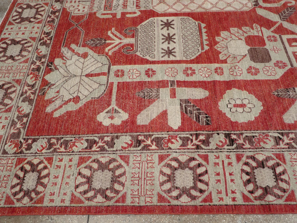 Modern East Turkestan Khotan Room Size Carpet, No.32156 - Galerie Shabab