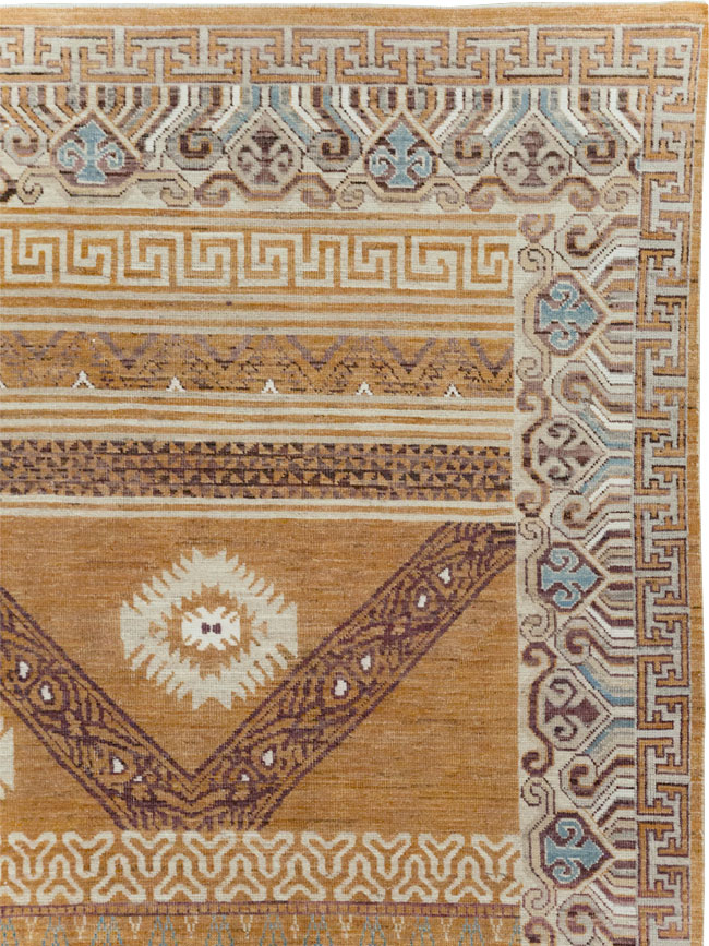 Modern East Turkestan Khotan Room Size Carpet, No.32159 - Galerie Shabab