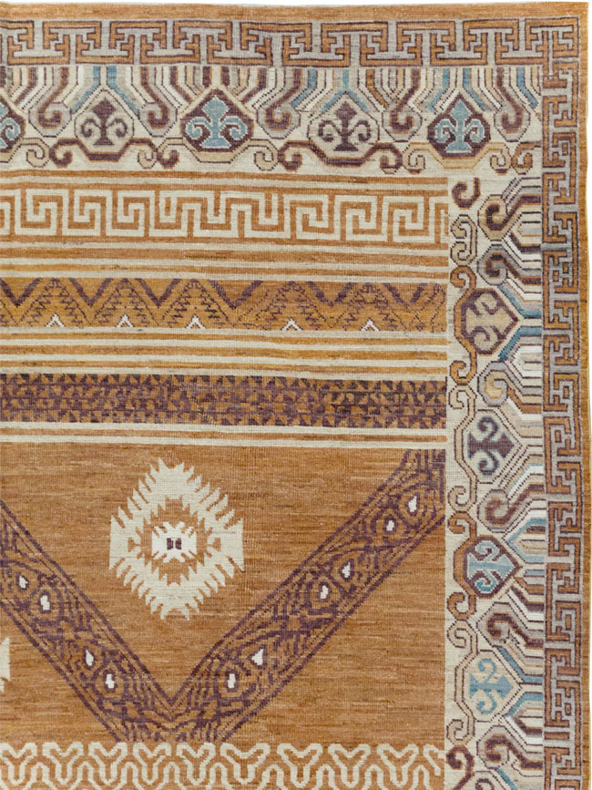 Modern East Turkestan Khotan Room Size Carpet, No.32159 - Galerie Shabab