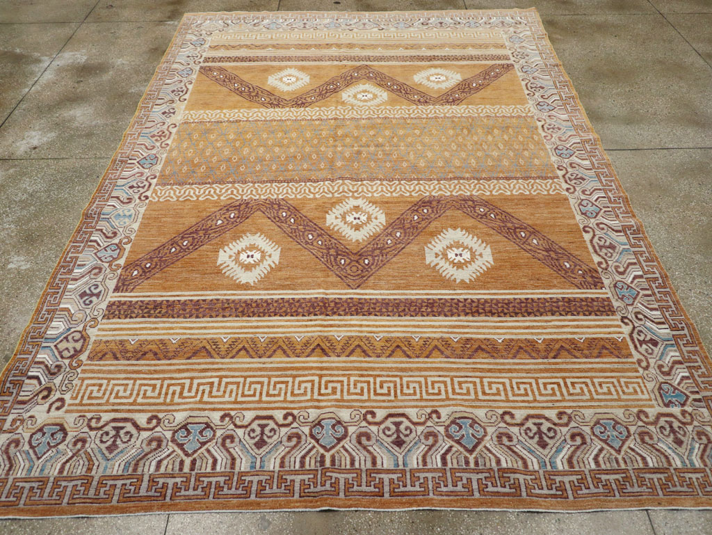 Modern East Turkestan Khotan Room Size Carpet, No.32159 - Galerie Shabab