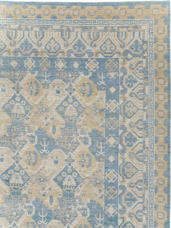Modern East Turkestan Khotan Room Size Carpet, No.32161 - Galerie Shabab