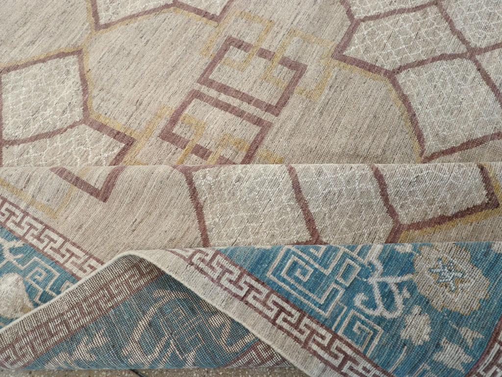 Modern East Turkestan Khotan Room Size Carpet, No.32163 - Galerie Shabab