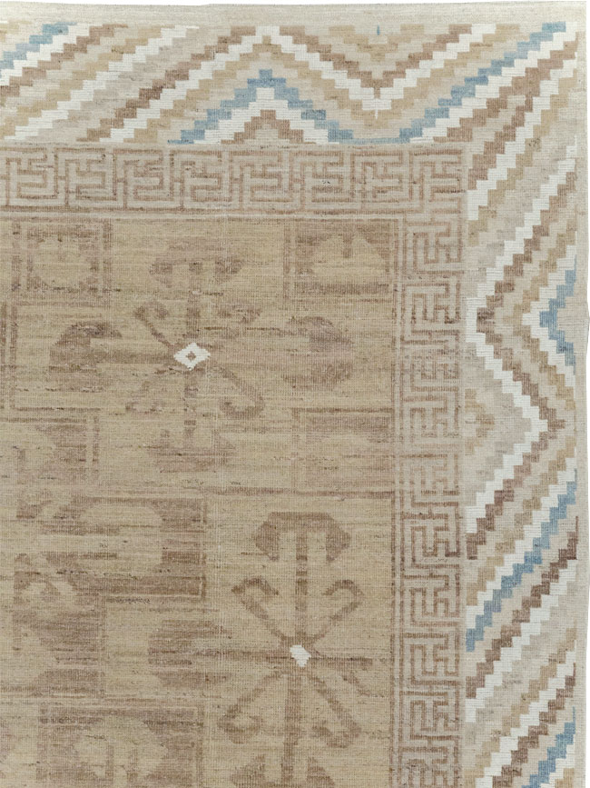 Modern East Turkestan Khotan Room Size Carpet, No.32168 - Galerie Shabab