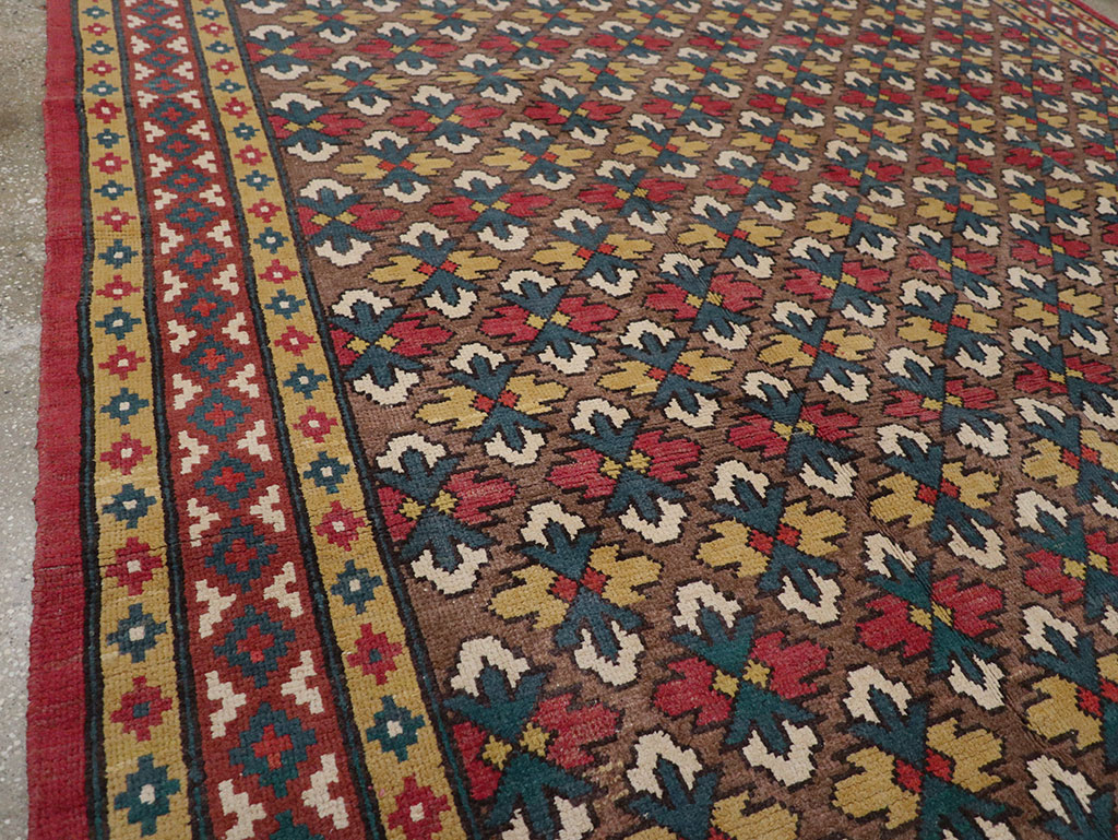 Vintage East Turkestan Samarkand Room Size Carpet, No.32169 - Galerie Shabab