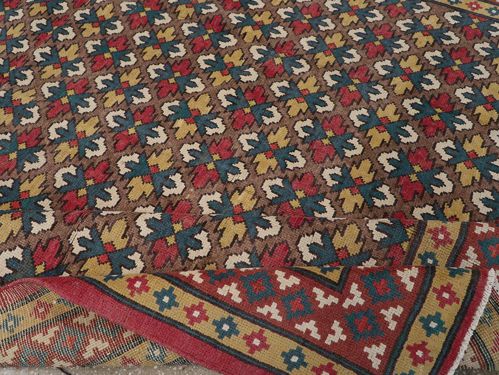 Vintage East Turkestan Samarkand Room Size Carpet, No.32169 - Galerie Shabab