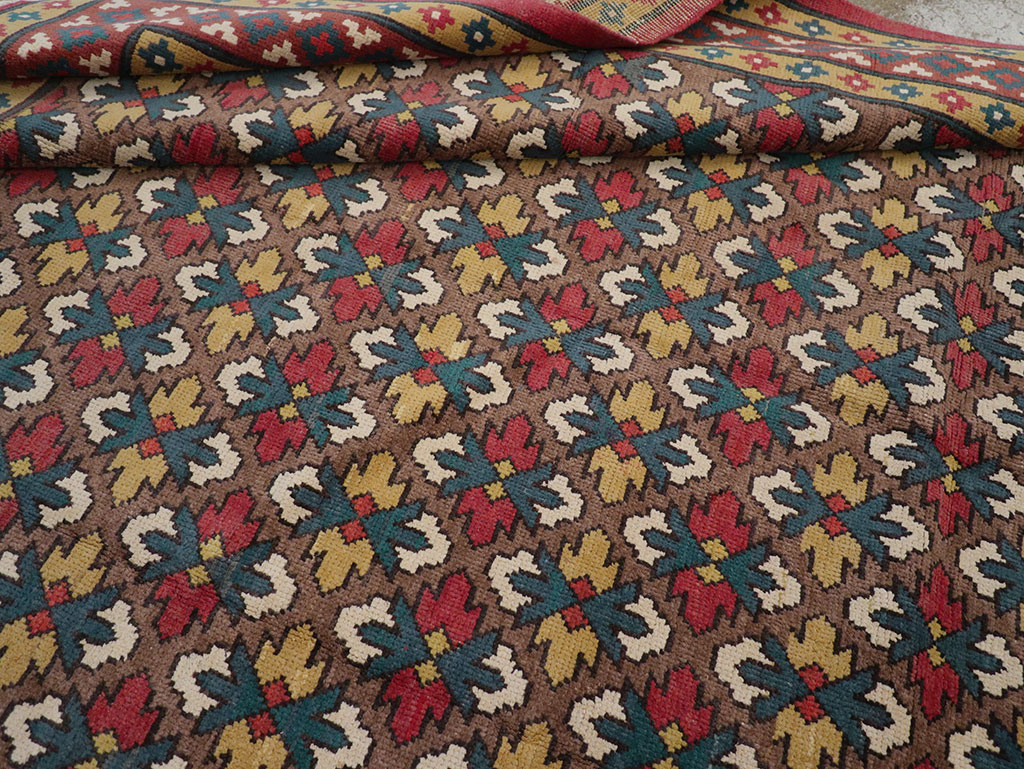 Vintage East Turkestan Samarkand Room Size Carpet, No.32169 - Galerie Shabab