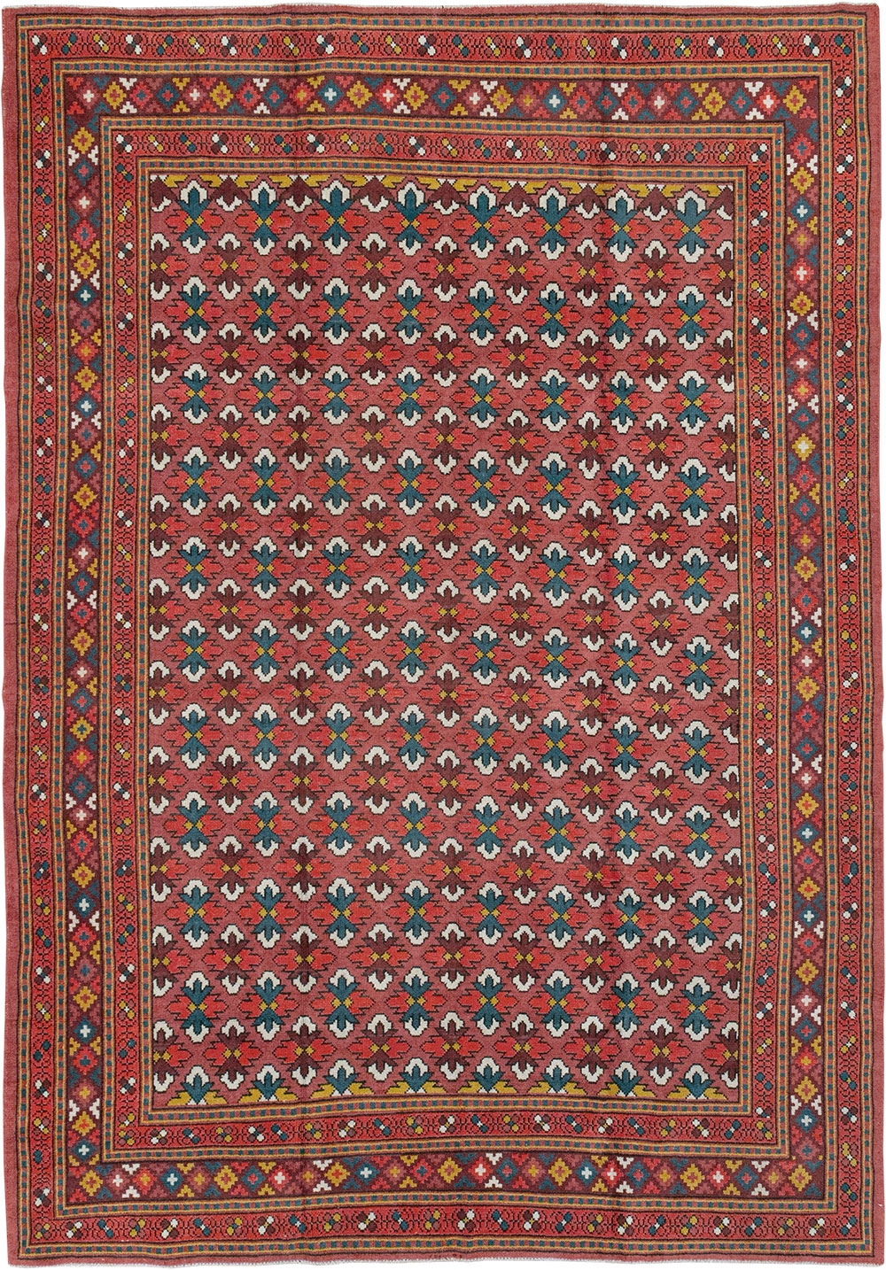 Vintage East Turkestan Samarkand Room Size Carpet, No.32170 - Galerie Shabab