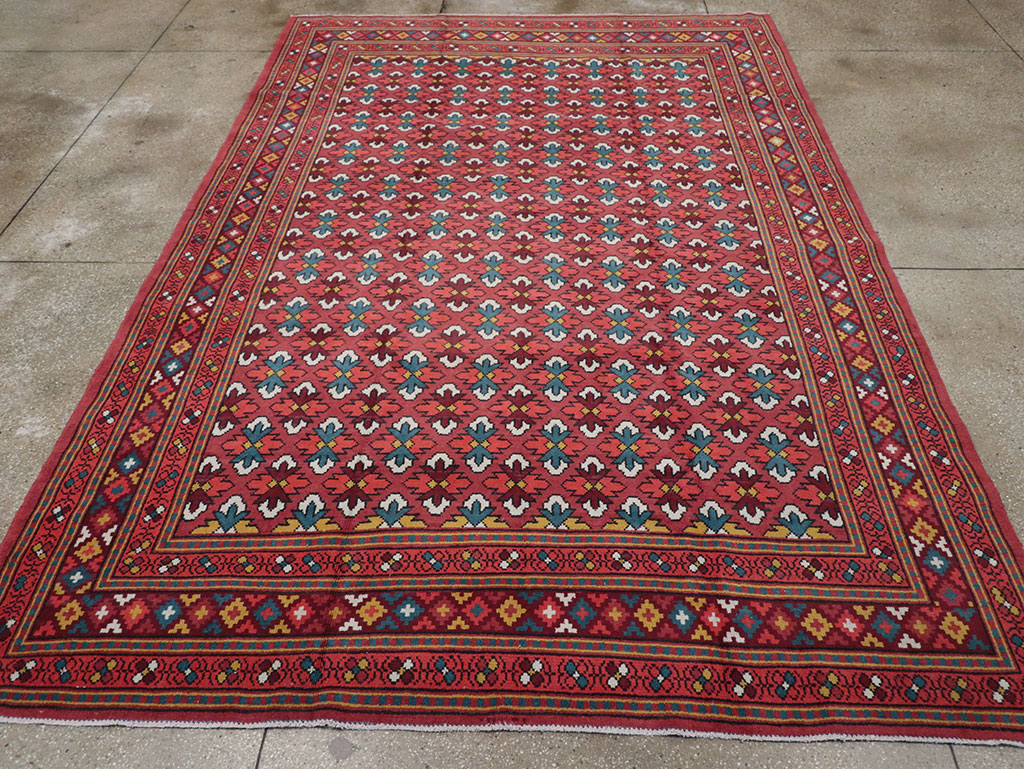 Vintage East Turkestan Samarkand Room Size Carpet, No.32170 - Galerie Shabab