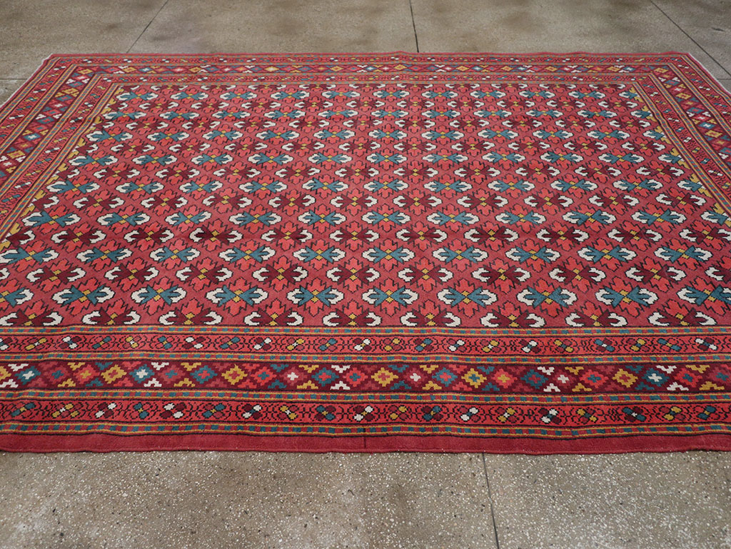 Vintage East Turkestan Samarkand Room Size Carpet, No.32170 - Galerie Shabab