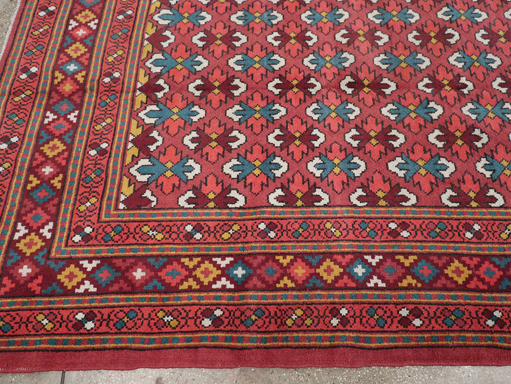 Vintage East Turkestan Samarkand Room Size Carpet, No.32170 - Galerie Shabab