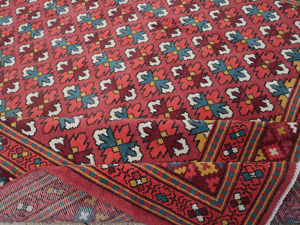 Vintage East Turkestan Samarkand Room Size Carpet, No.32170 - Galerie Shabab