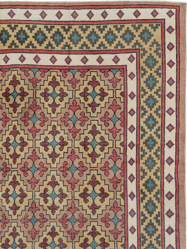 Vintage East Turkestan Samarkand Room Size Carpet, No.32171 - Galerie Shabab