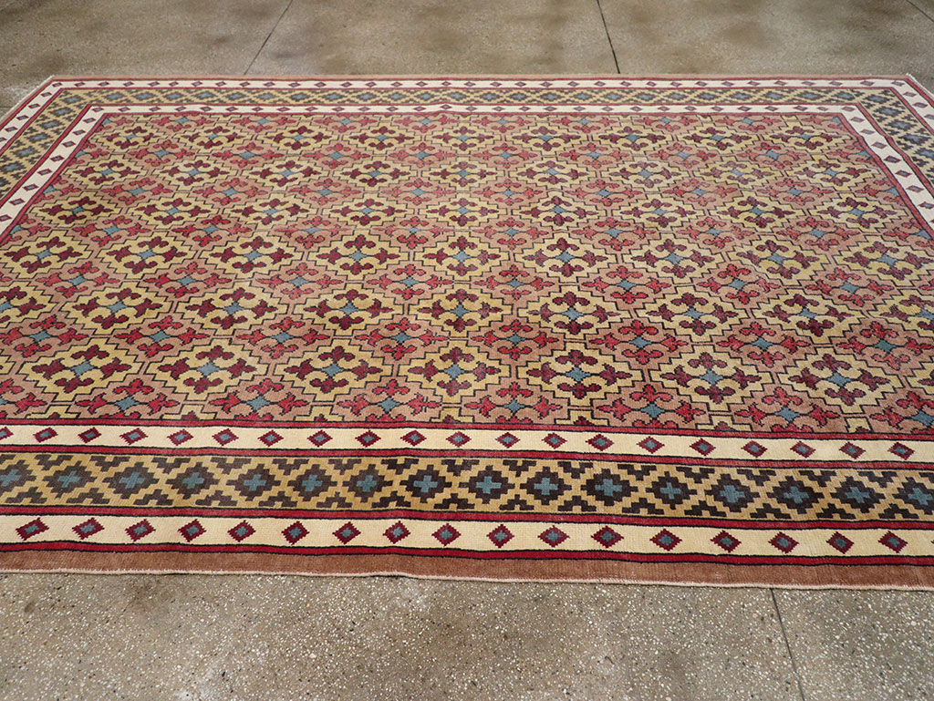Vintage East Turkestan Samarkand Room Size Carpet, No.32171 - Galerie Shabab