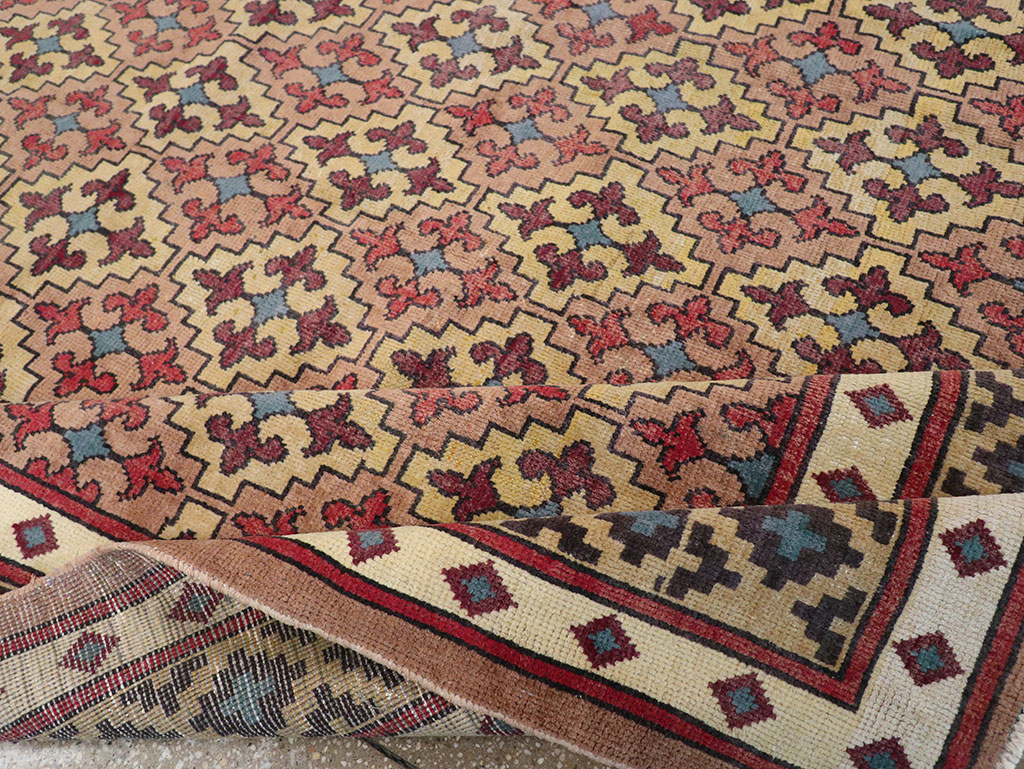 Vintage East Turkestan Samarkand Room Size Carpet, No.32171 - Galerie Shabab